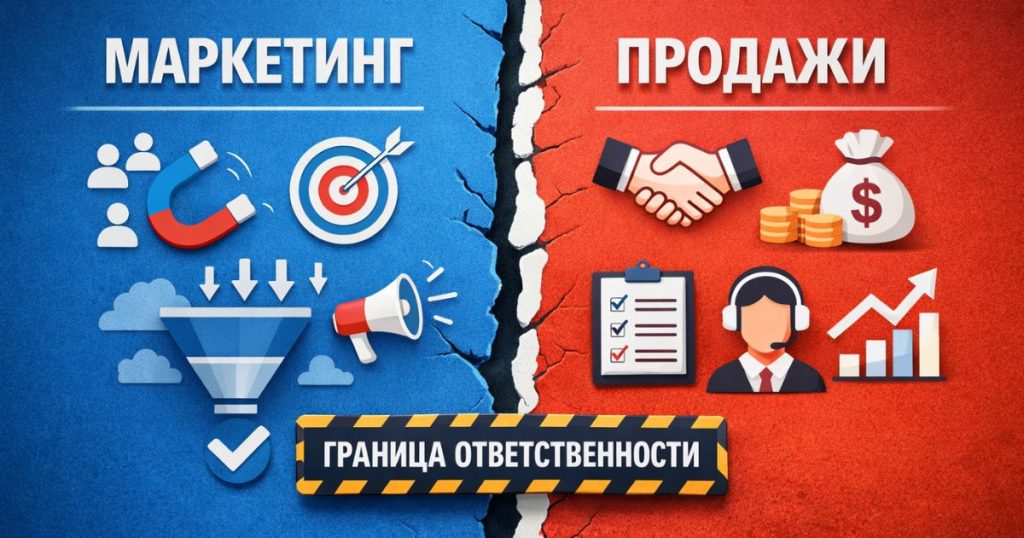 граница ответственности маркетинга и продаж в бизнесе